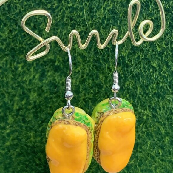 Sub Sandwich Earrings, Funny Food Earrings, Silly Earrings, Sandwich Earring - Picture 5 of 5